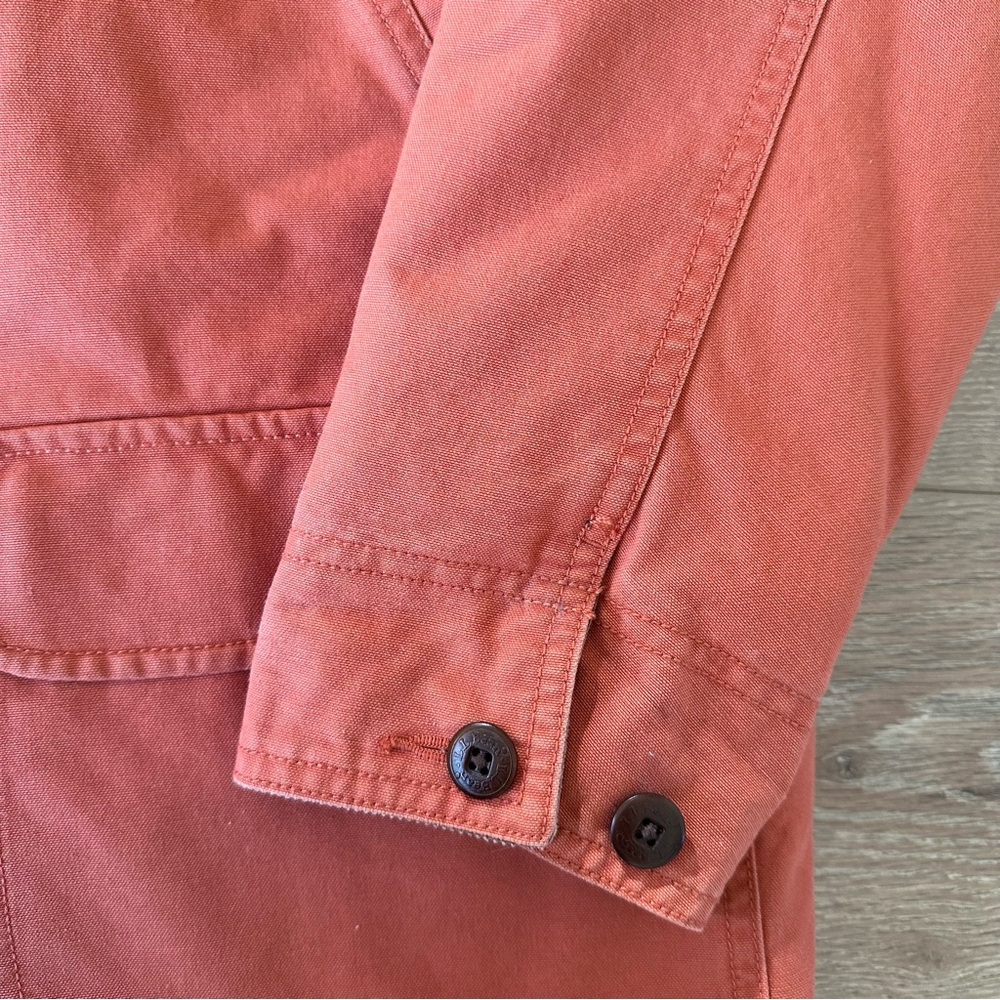 L.L. Bean Women's Rust Orange Jacket with Brown Trim - Picture 5 of 10